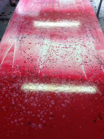 Yummy Gummy Latex Red and white multi dip dye with splatters latex