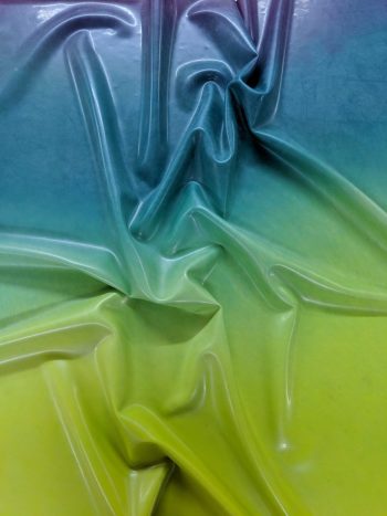 Yummy Gummy Latex Seamless ombre in yellow, turquoise and purple