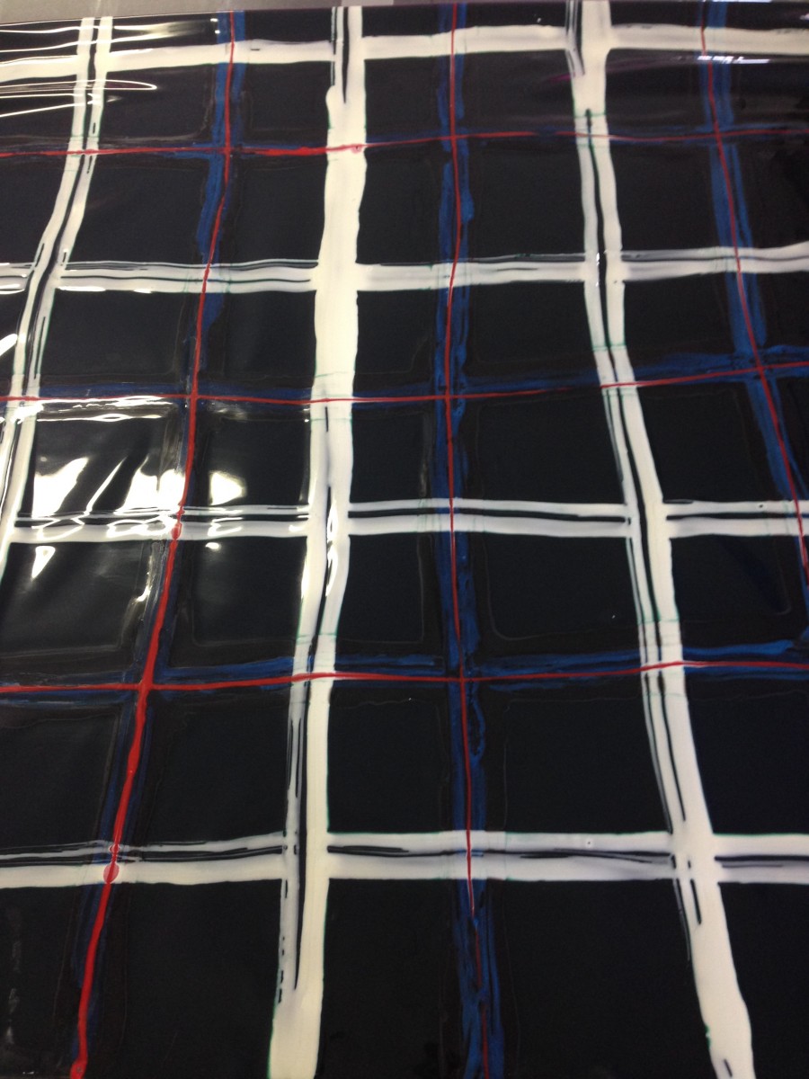 IMG_4252 Yummy Gummy Latex Dark Green, White, Blue and red tartan Latex