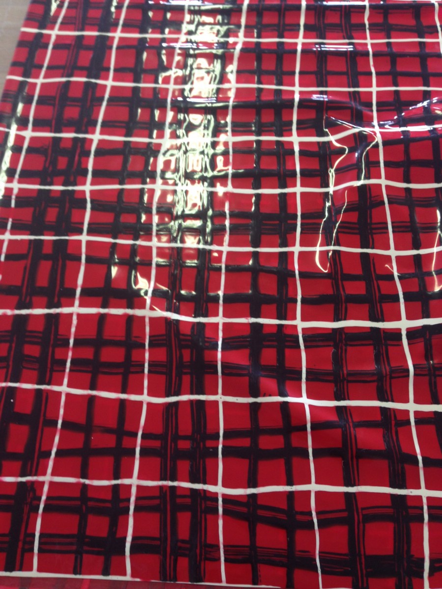 IMG_6032 Yummy Gummy Latex Red, Black and white tartan Latex