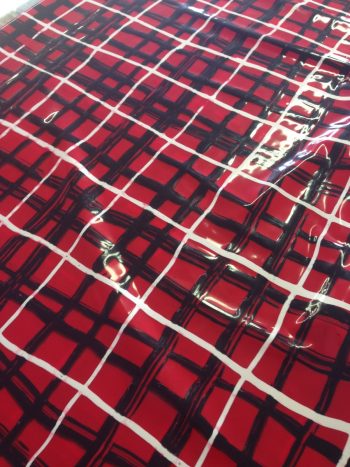 Yummy Gummy Latex Red, Black and white tartan Latex