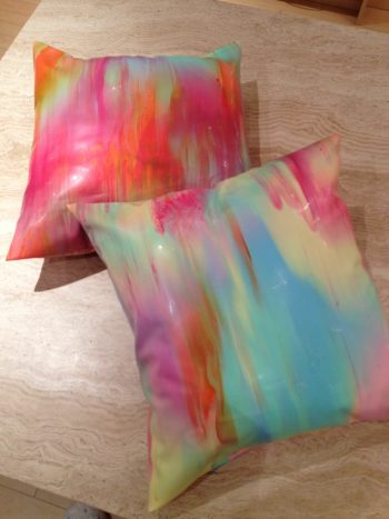 Yummy gummy Latex rainbow marble cushions