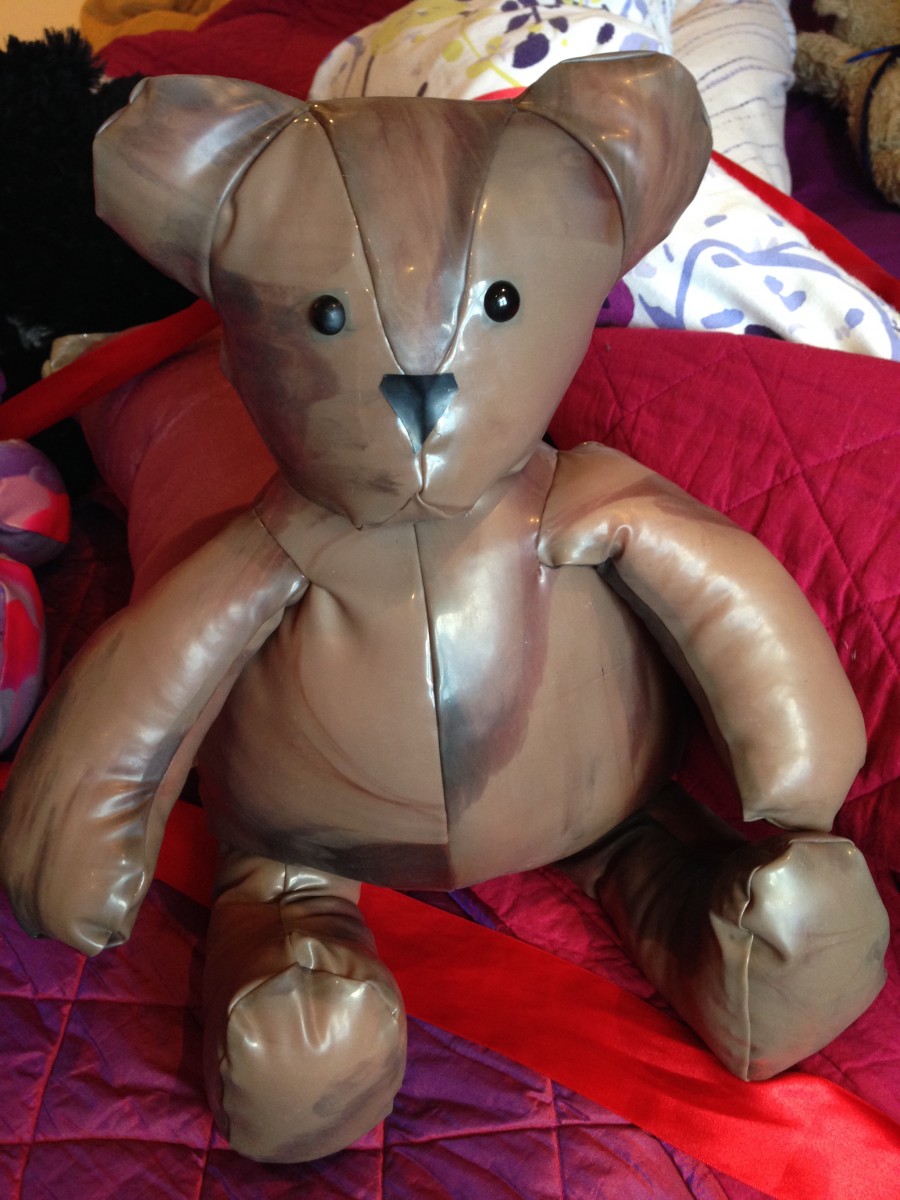 IMG_9314 Brown marble yummy gummy latex teddy bear