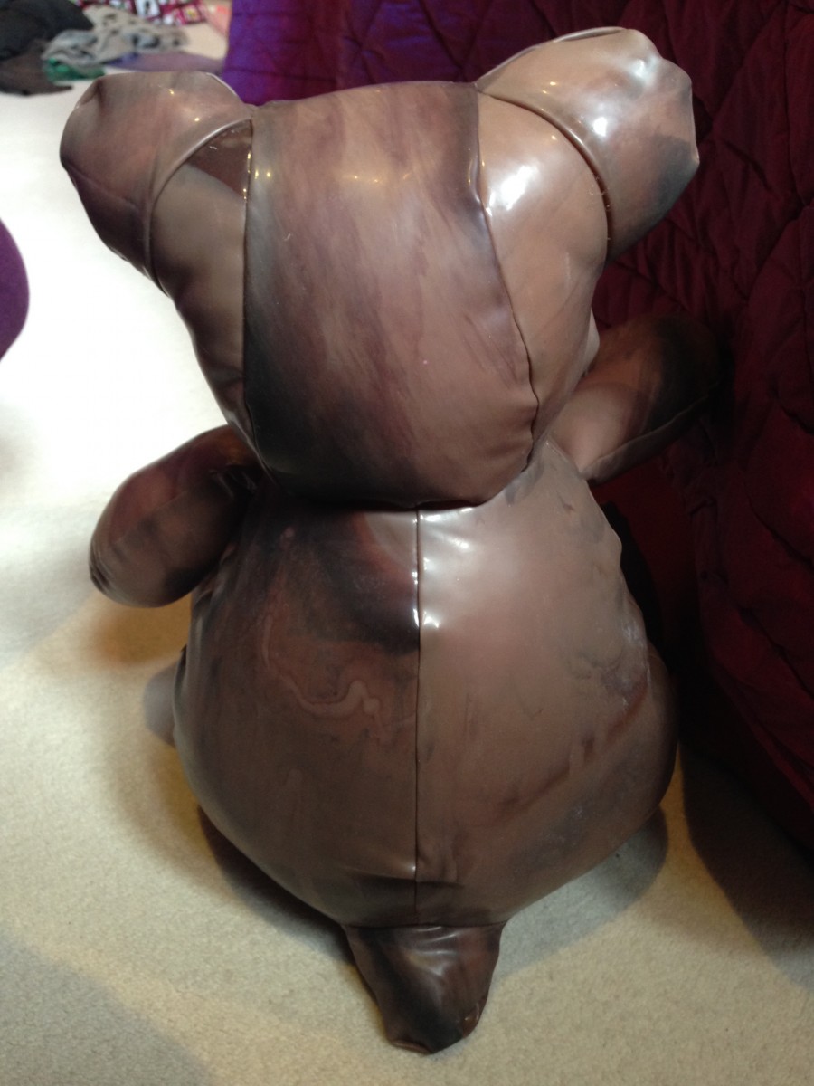 IMG_9334 Brown marble yummy gummy latex teddy bear