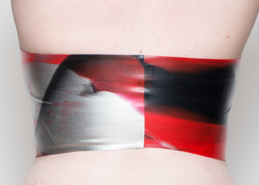 LATEX3160N Yummy Gummy Latex Red marble halter top